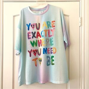 I Scream Colour Pastel Tie Dye Graphic Tshirt Size 1X
